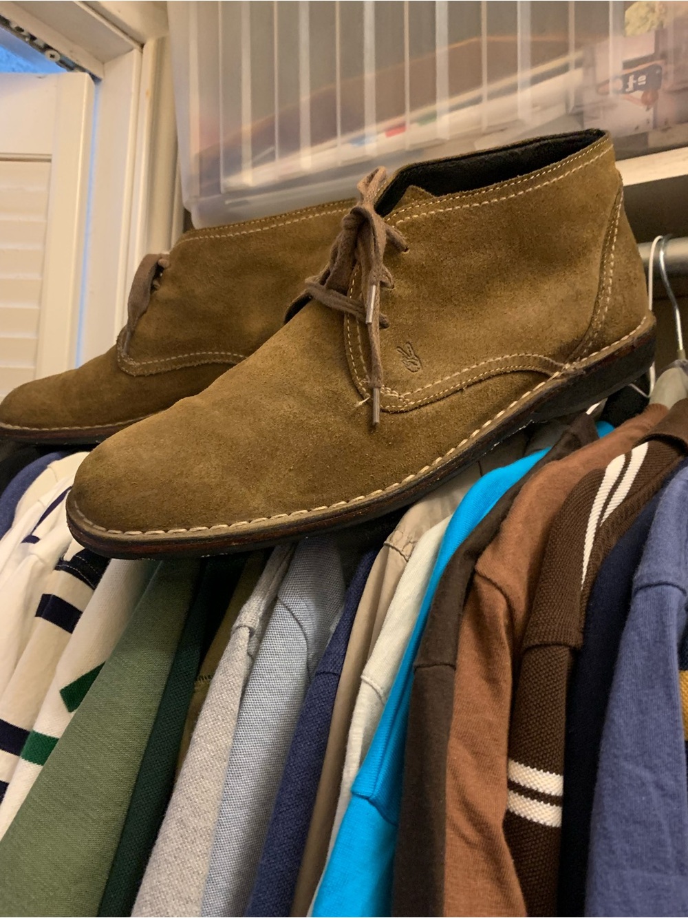 John Varvatos Brown Suede Chukka Boots 11 Sturdy, like new.